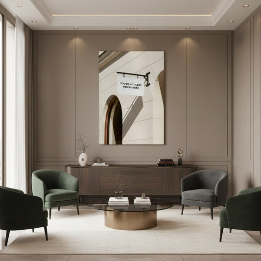 You’re Here Modern Street Sign - Canvas