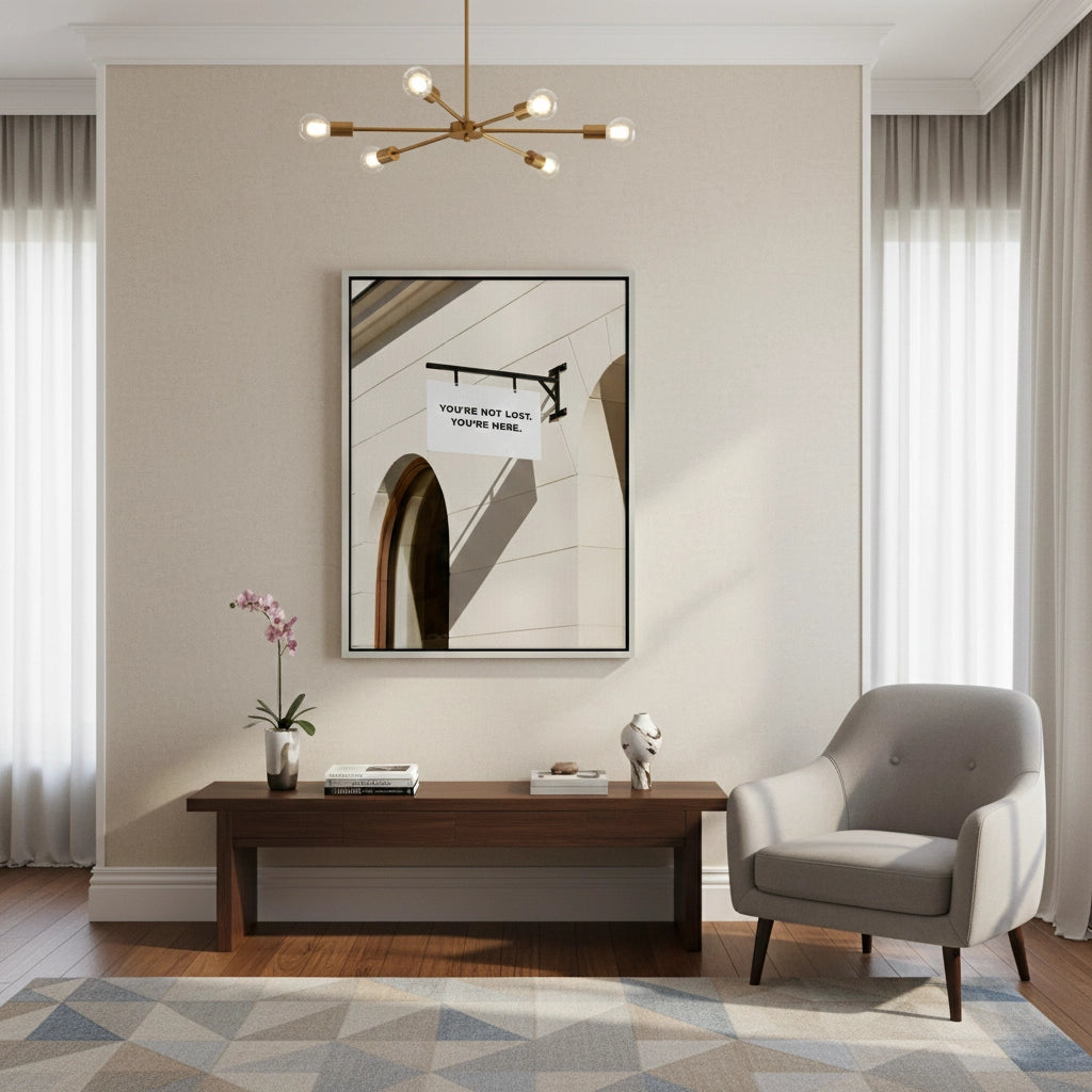 2You’re Here Modern Street Sign - Canvas