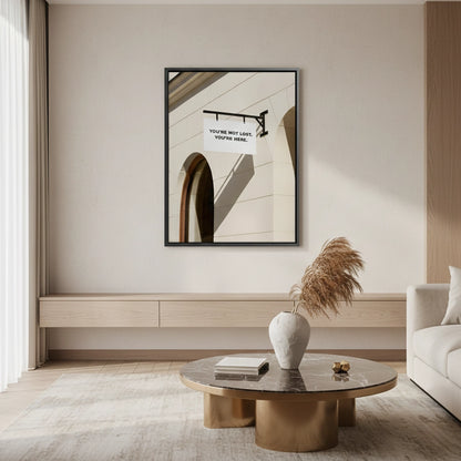 You’re Here Modern Street Sign - Canvas