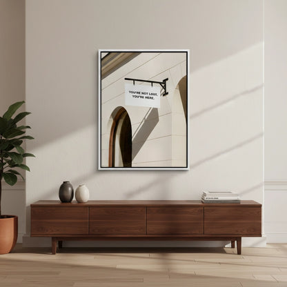 You’re Here Modern Street Sign - Canvas