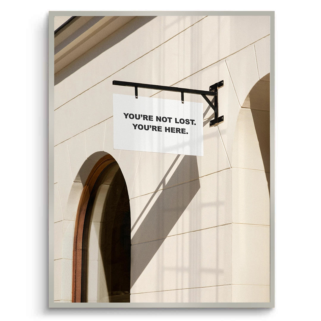 2You’re Here Modern Street Sign - Fine Art