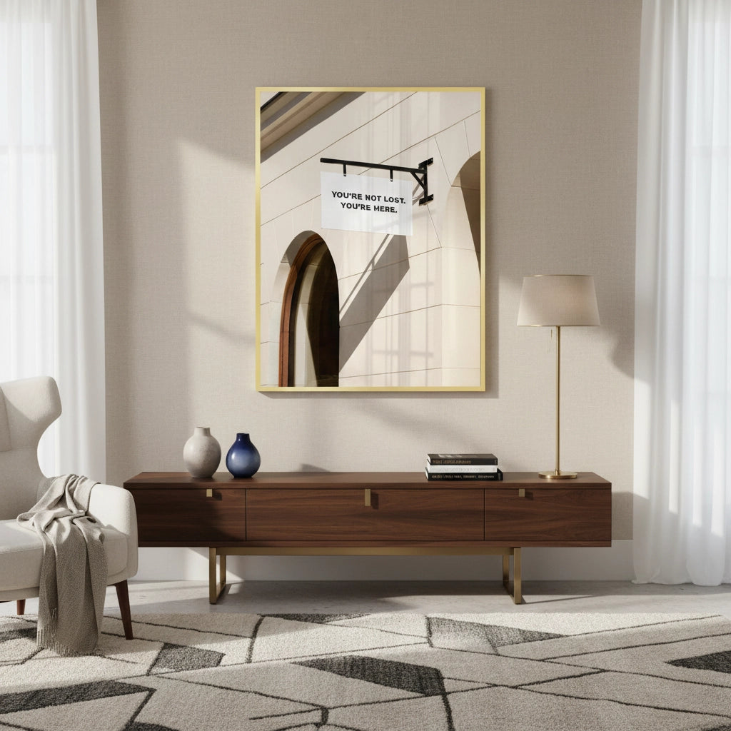 2You’re Here Modern Street Sign - Fine Art