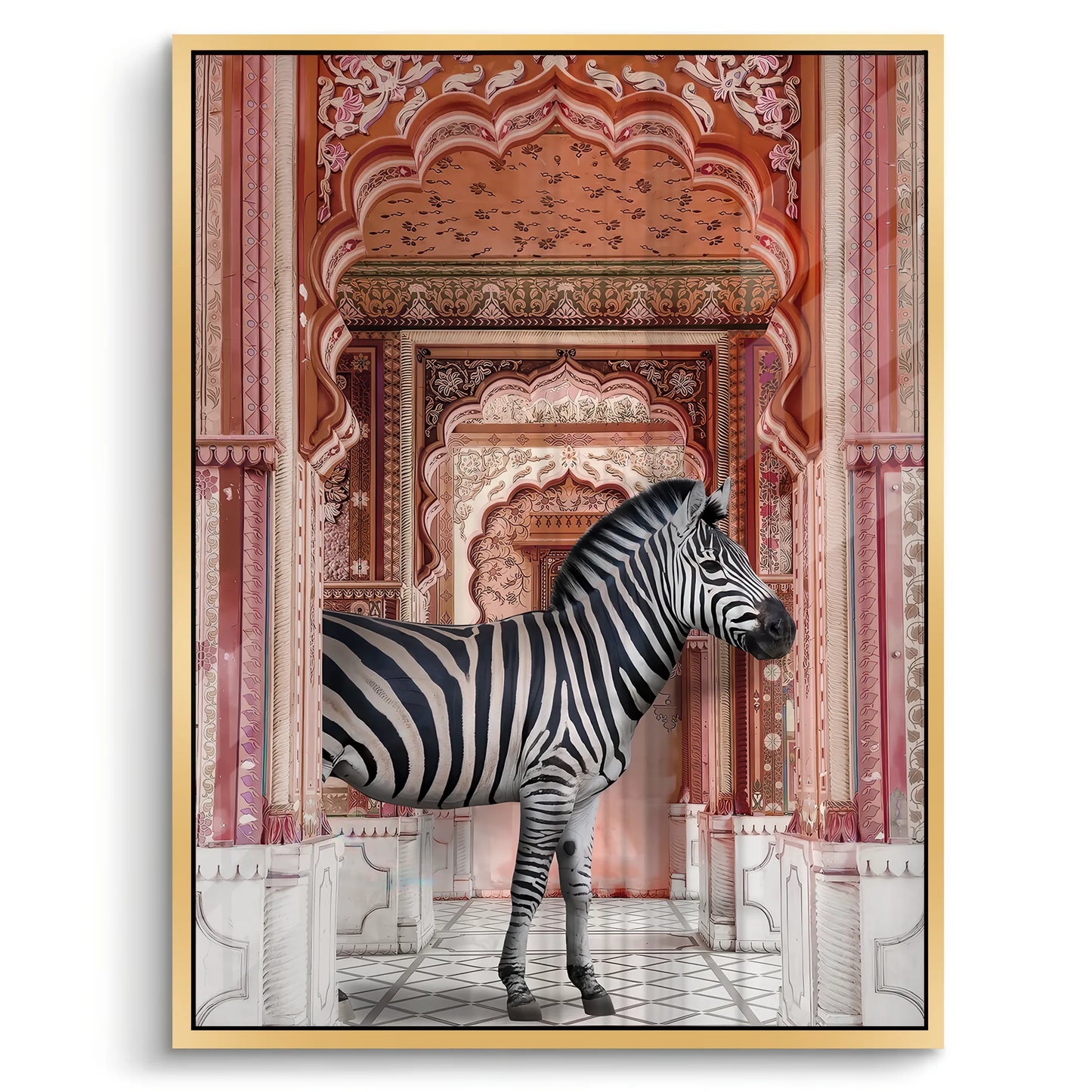 2Zebra in an Indian Palace - Acrylic
