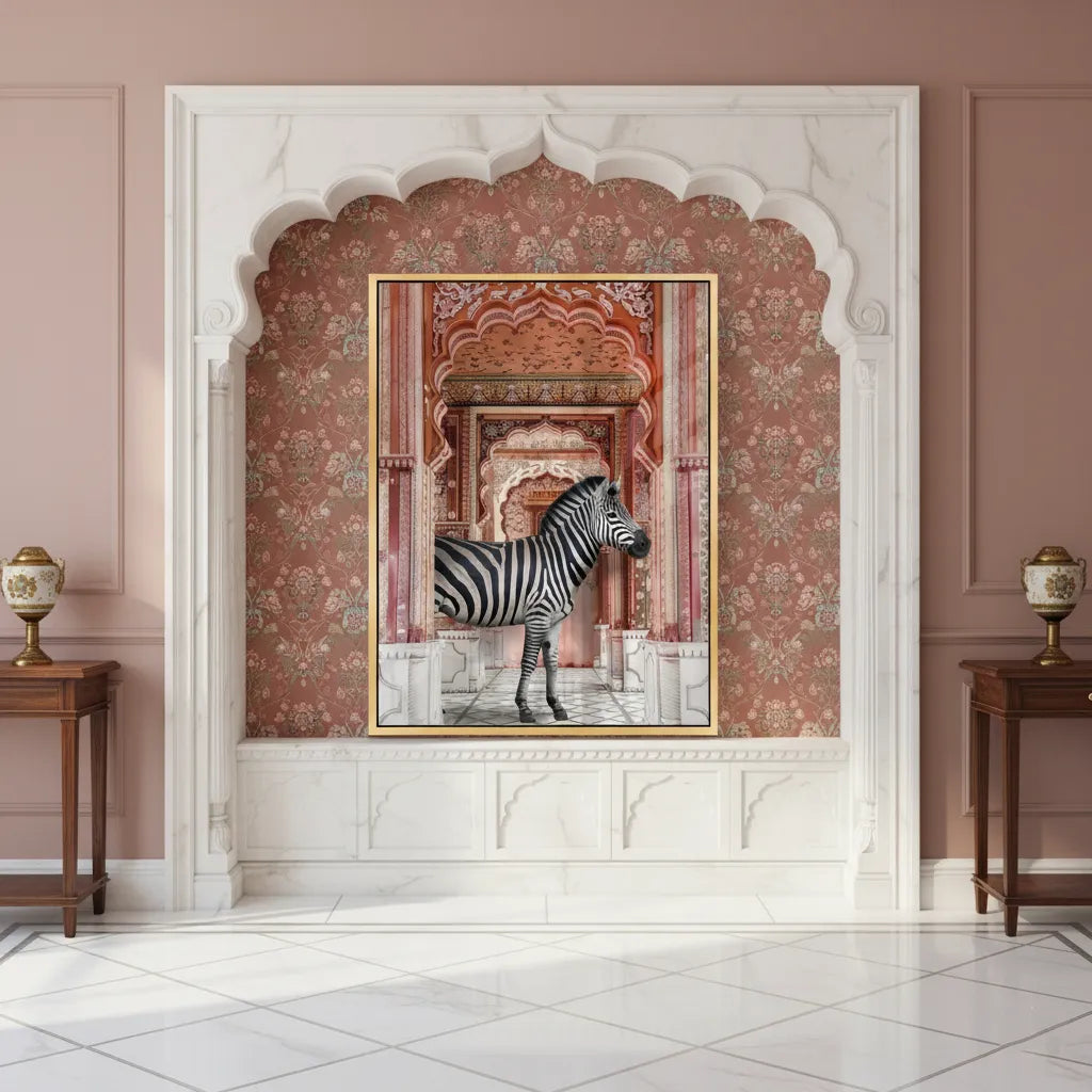 2Zebra in an Indian Palace - Acrylic
