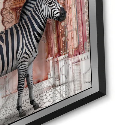 Zebra in an Indian Palace - Acrylic