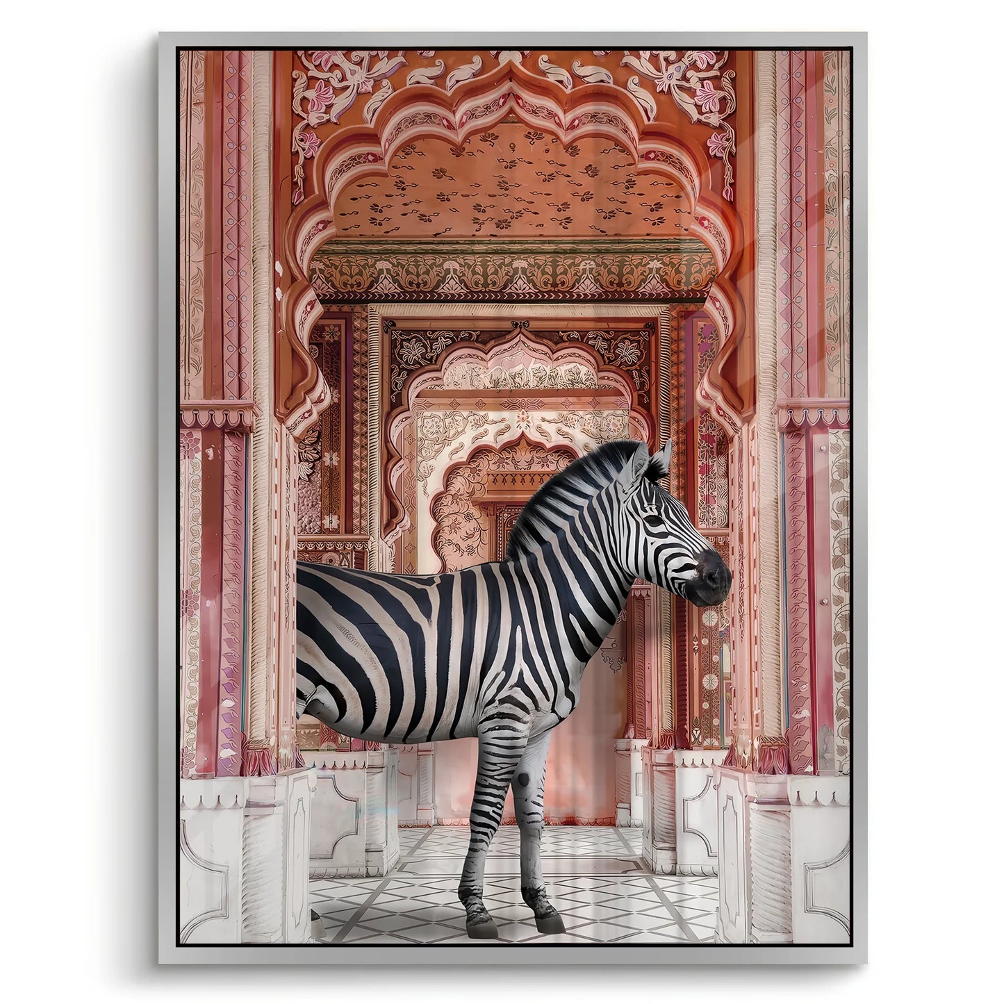 2Zebra in an Indian Palace - Acrylic