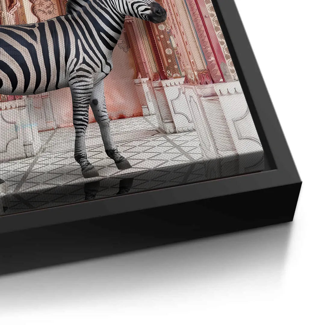 Zebra in an Indian Palace - Canvas - Jasmineart.ae