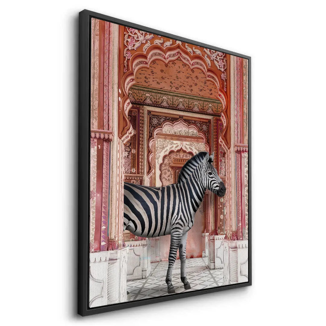 Zebra in an Indian Palace - Canvas - Jasmineart.ae