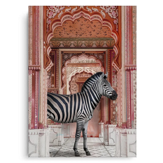 Zebra in an Indian Palace - Canvas
