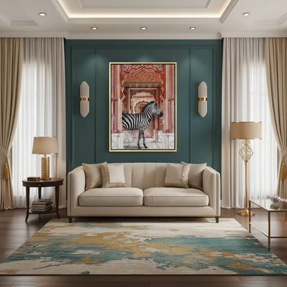 Zebra in an Indian Palace - Canvas