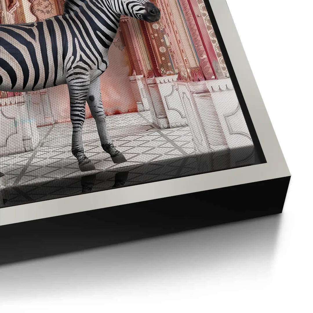 Zebra in an Indian Palace - Canvas - Jasmineart.ae