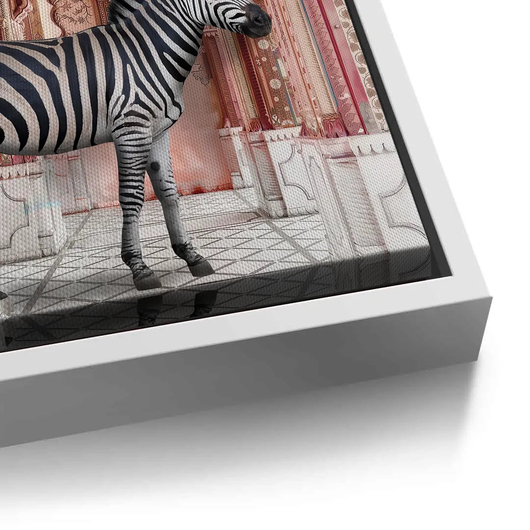 Zebra in an Indian Palace - Canvas - Jasmineart.ae