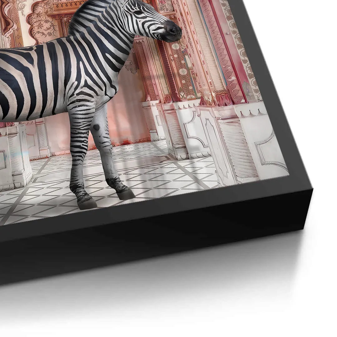 Zebra in an Indian Palace- Fine Art - Jasmineart.ae