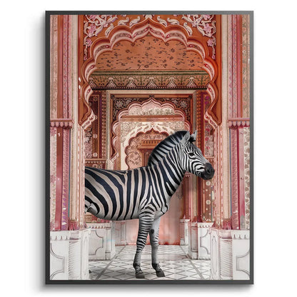 Zebra in an Indian Palace- Fine Art