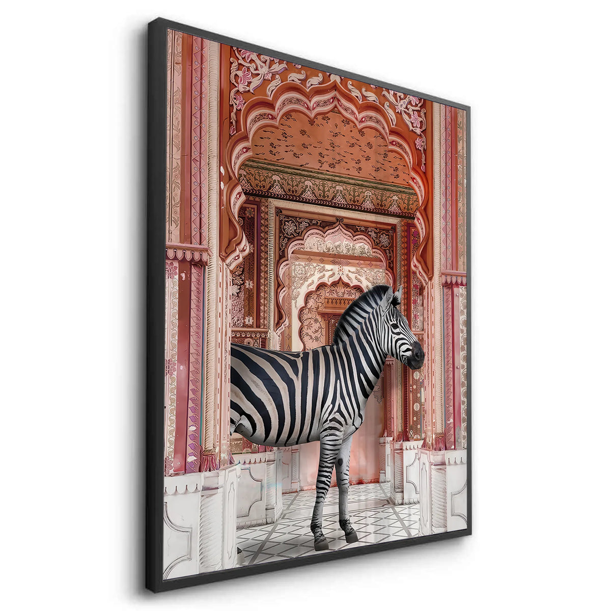 Zebra in an Indian Palace- Fine Art - Jasmineart.ae