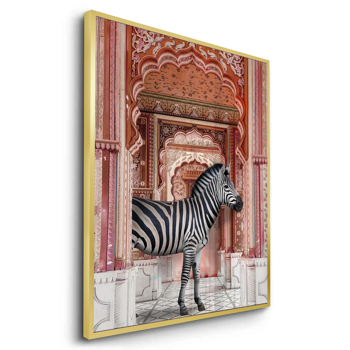 2Zebra in an Indian Palace- Fine Art
