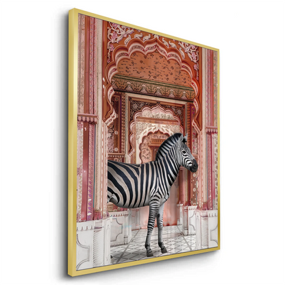 Zebra in an Indian Palace- Fine Art