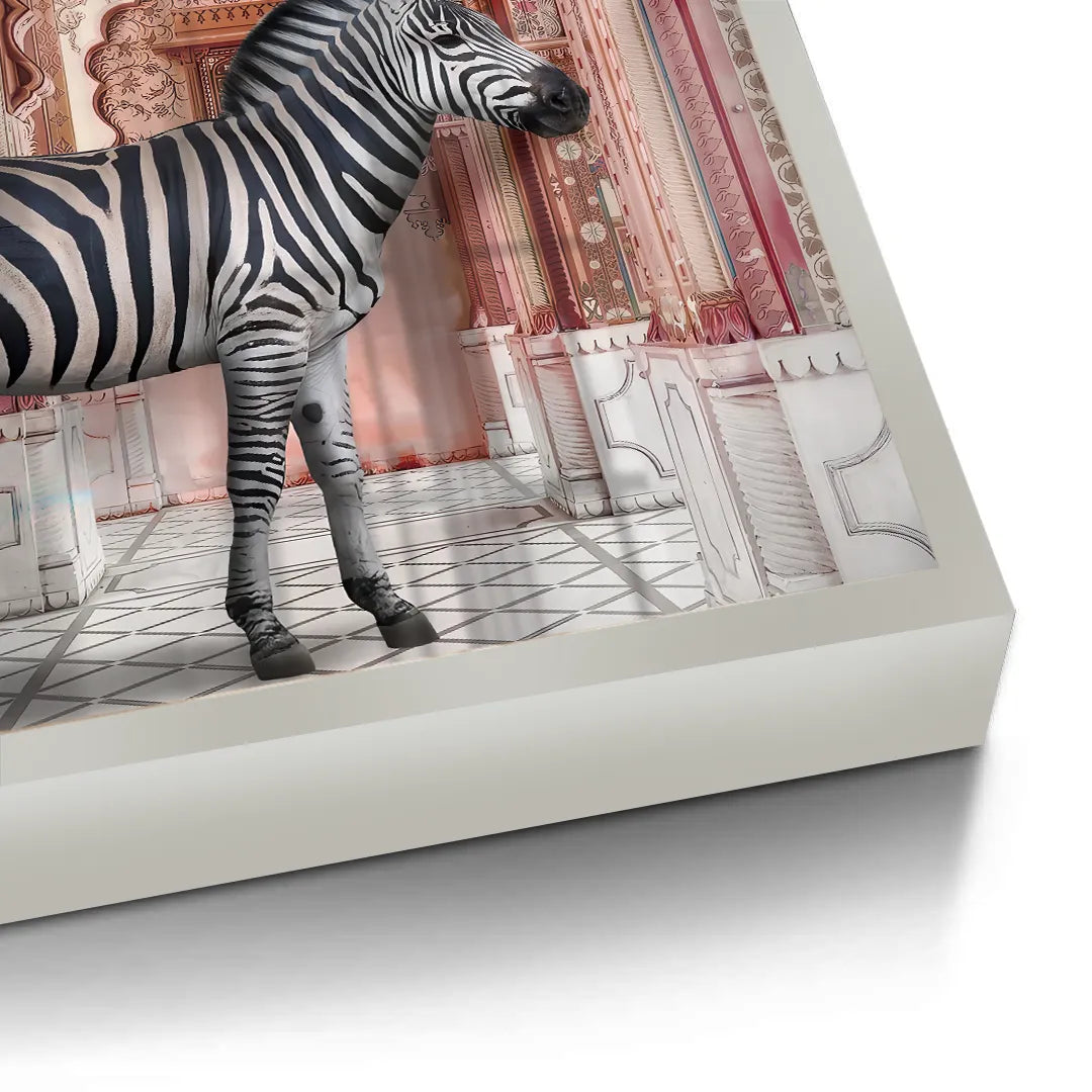 Zebra in an Indian Palace- Fine Art - Jasmineart.ae