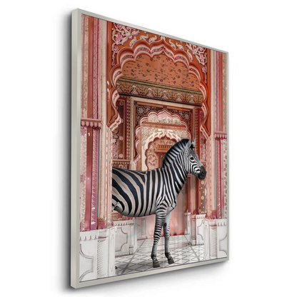 Zebra in an Indian Palace- Fine Art