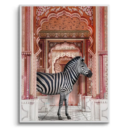 Zebra in an Indian Palace- Fine Art