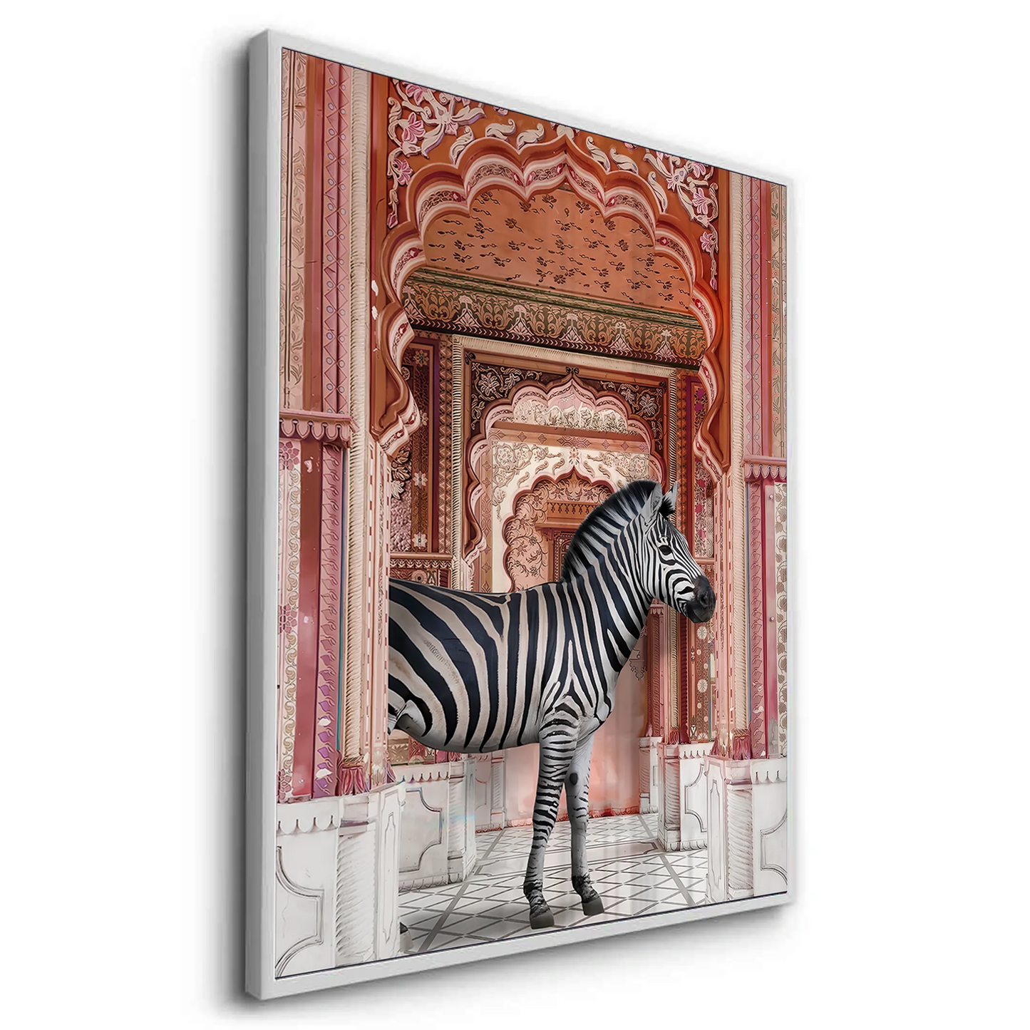 2Zebra in an Indian Palace- Fine Art