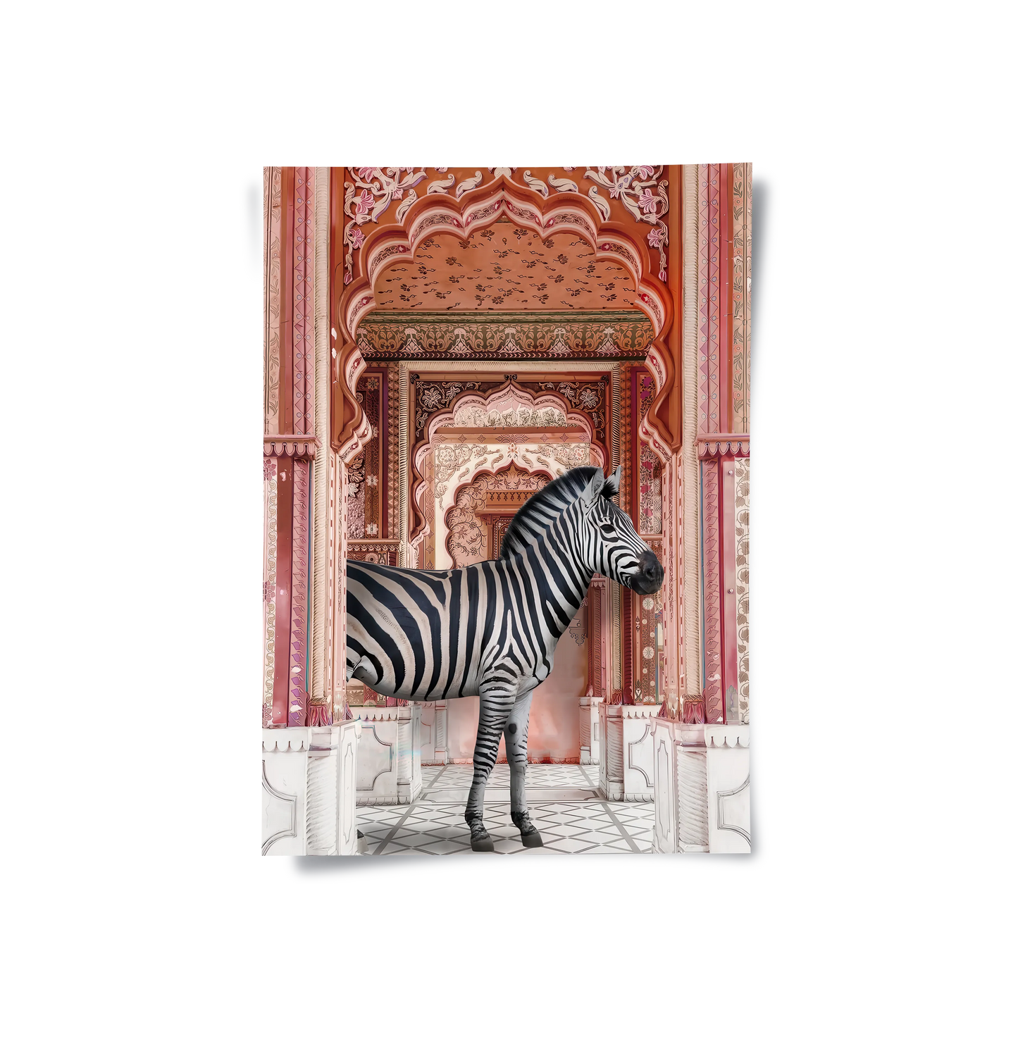 2Zebra in an Indian Palace - Poster