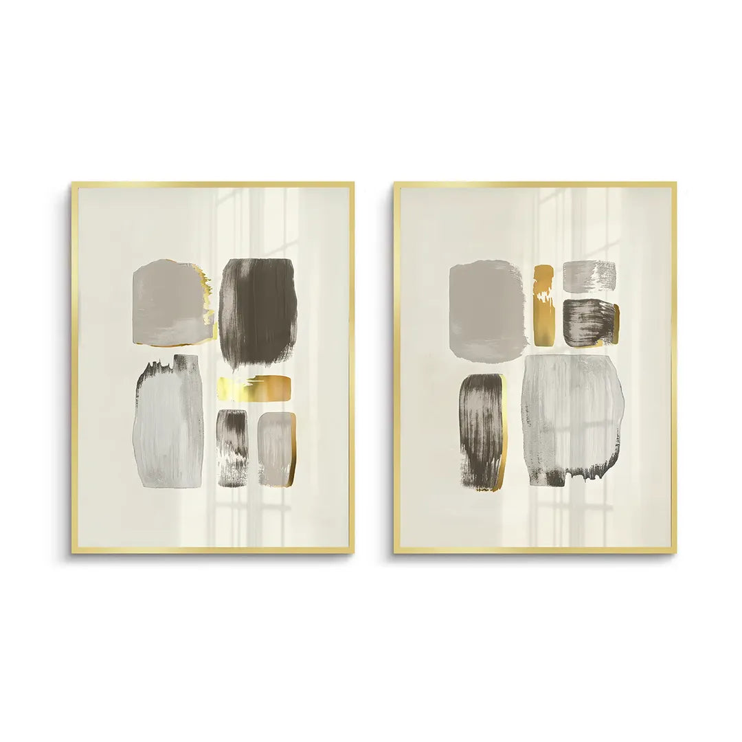 Abstract Brushstroke Set of 2 - Fine Art - Jasmineart.ae