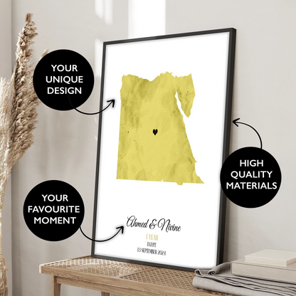 Anniversary Watercolor Print – Lemon Zest