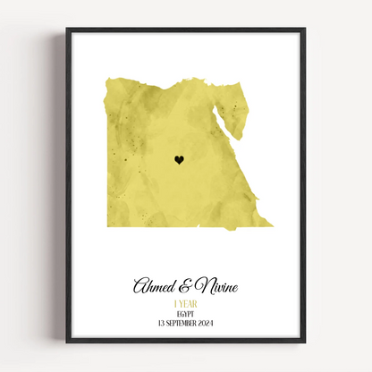 Anniversary Watercolor Print – Lemon Zest