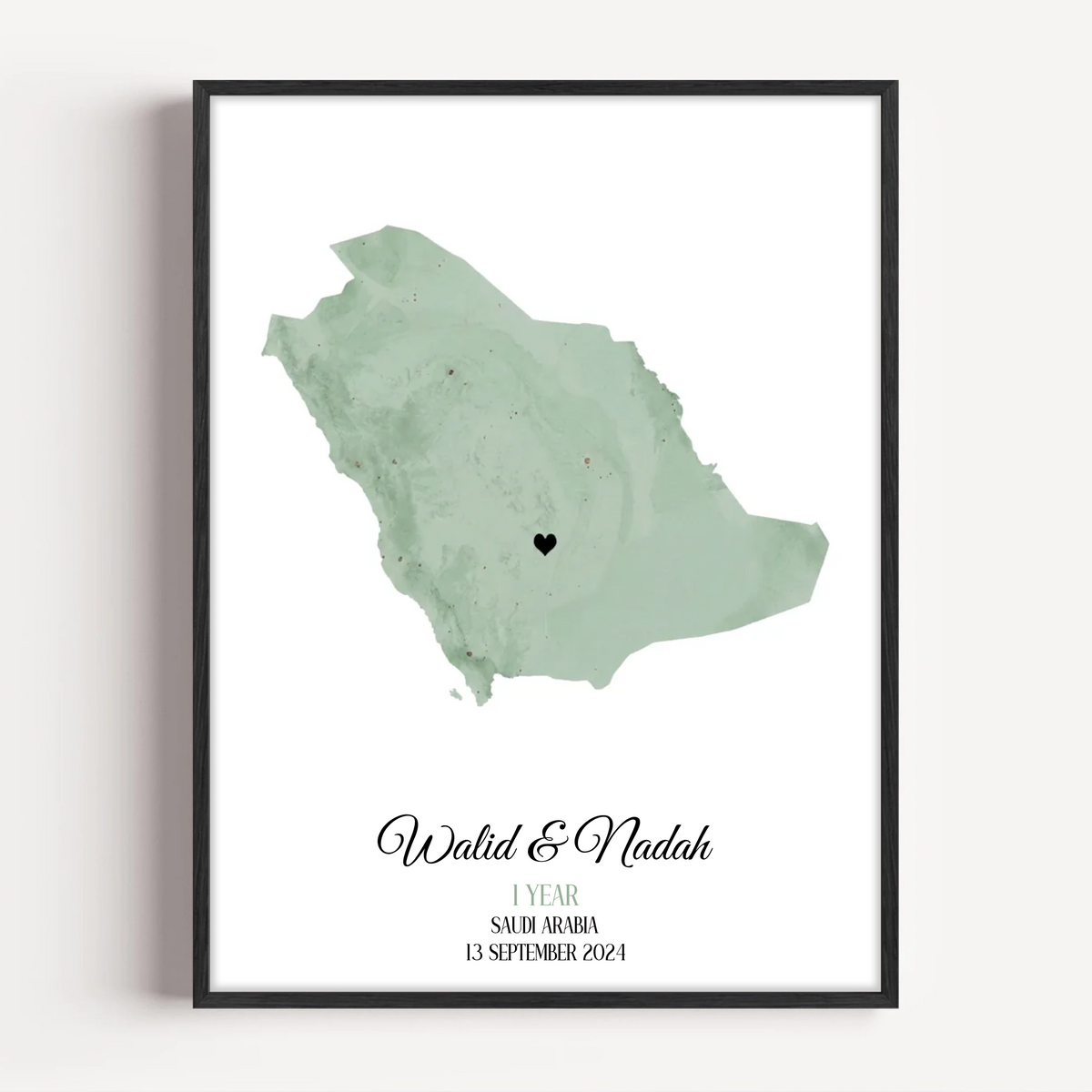 Anniversary Watercolor Print – Olive Green