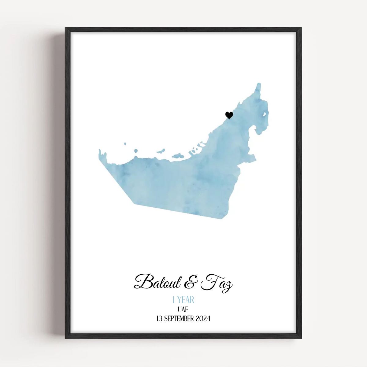Anniversary Watercolor Print – Pastel Blue