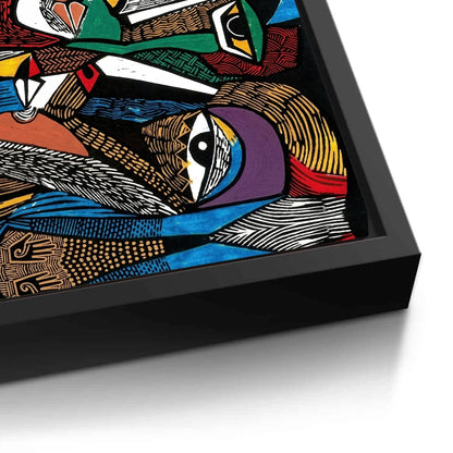 Cubist Tribal Faces - Canvas