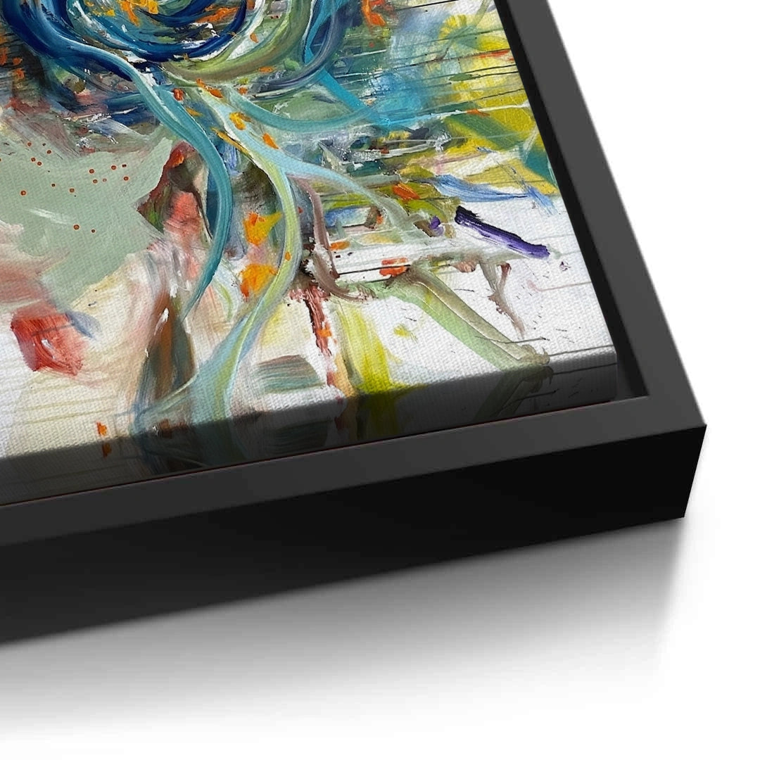 2Teal Motion Abstract - Canvas