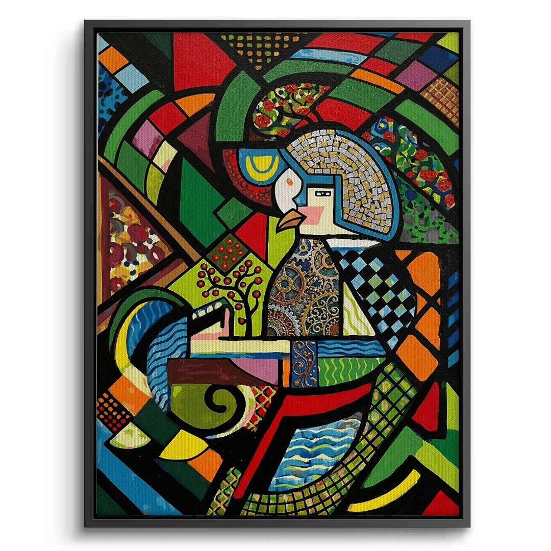 2Abstract Clockwork Bird - Canvas