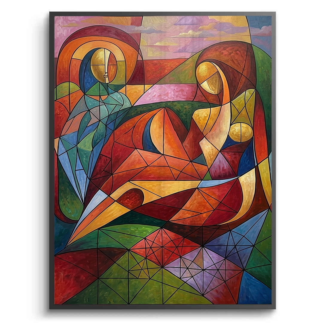 2Modern Abstract Figures - Fine Art