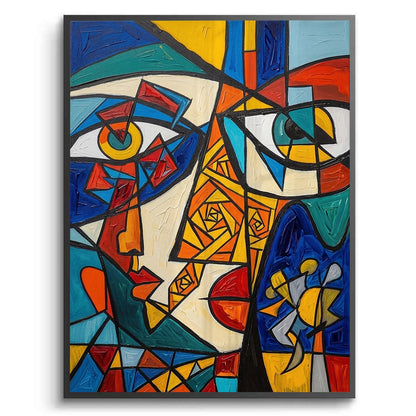 Abstract Cubist Portrait - Fine Art