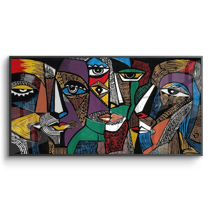 Cubist Tribal Faces - Fine Art