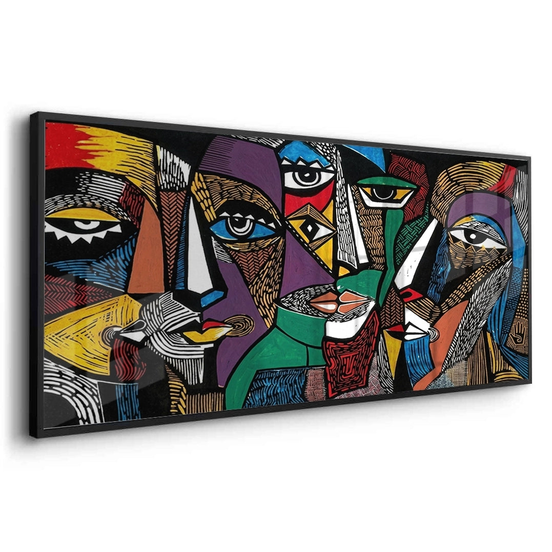 2Cubist Tribal Faces - Fine Art