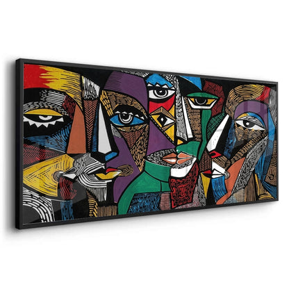 Cubist Tribal Faces - Fine Art