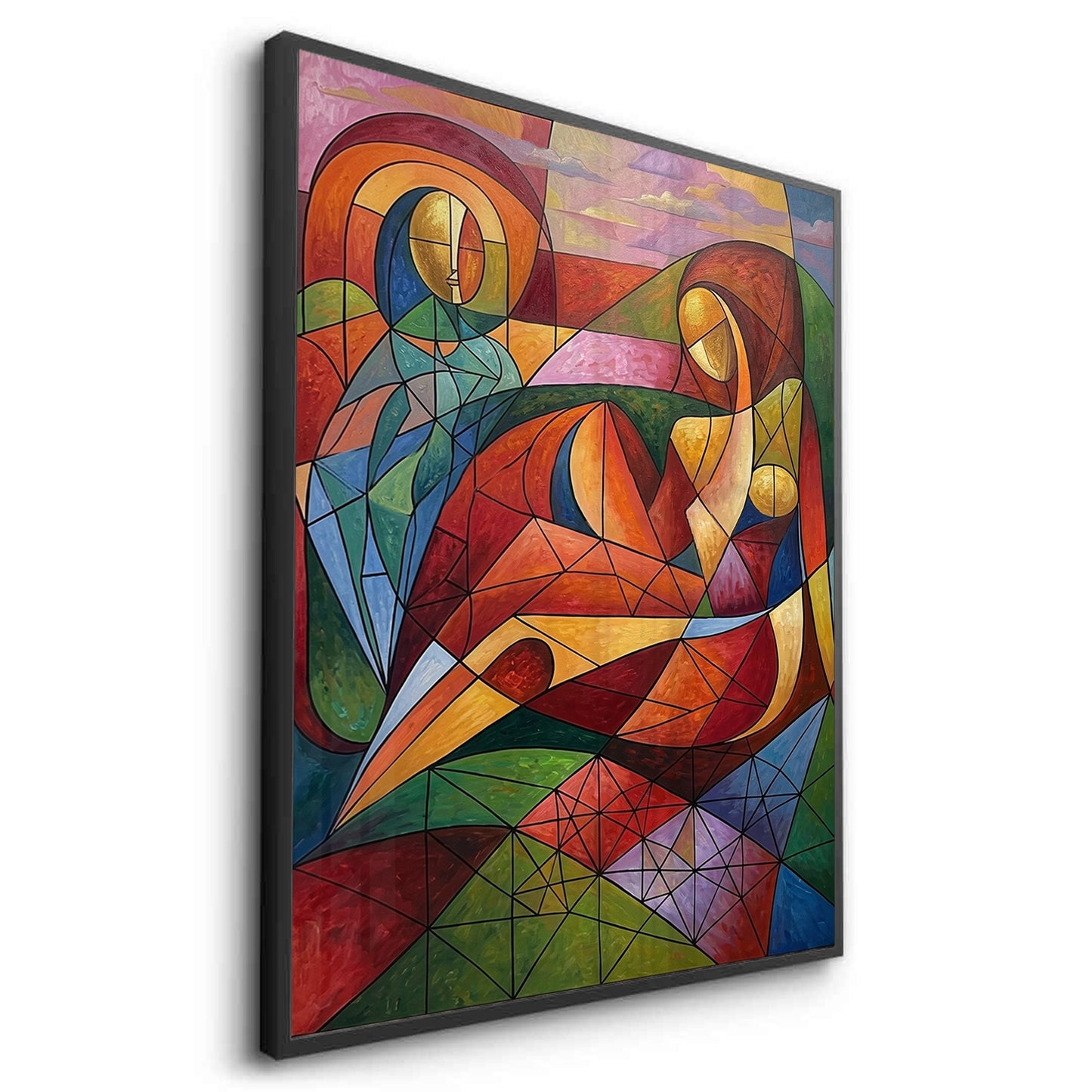 2Modern Abstract Figures - Fine Art