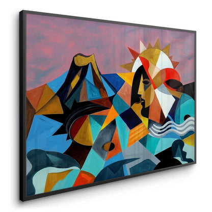 Cubist Sun Spirit - Fine Art