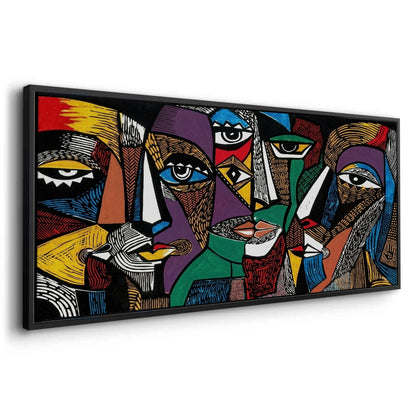Cubist Tribal Faces - Canvas