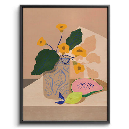 blue patterned vase - Canvas