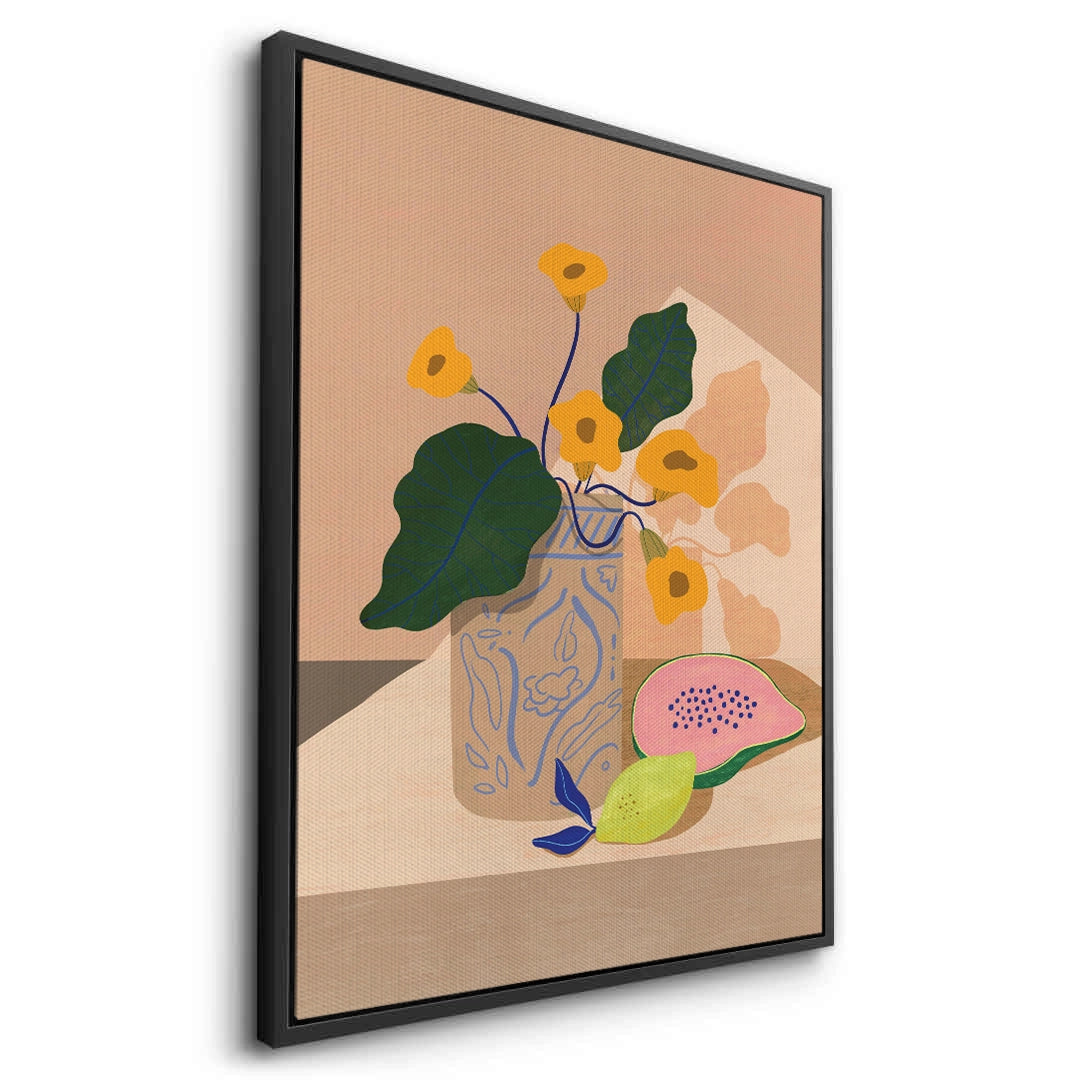 2blue patterned vase - Canvas