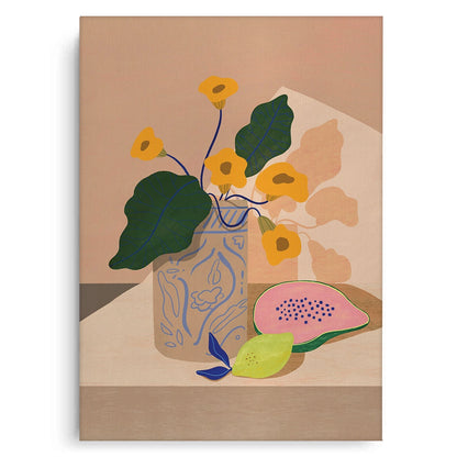 blue patterned vase - Canvas