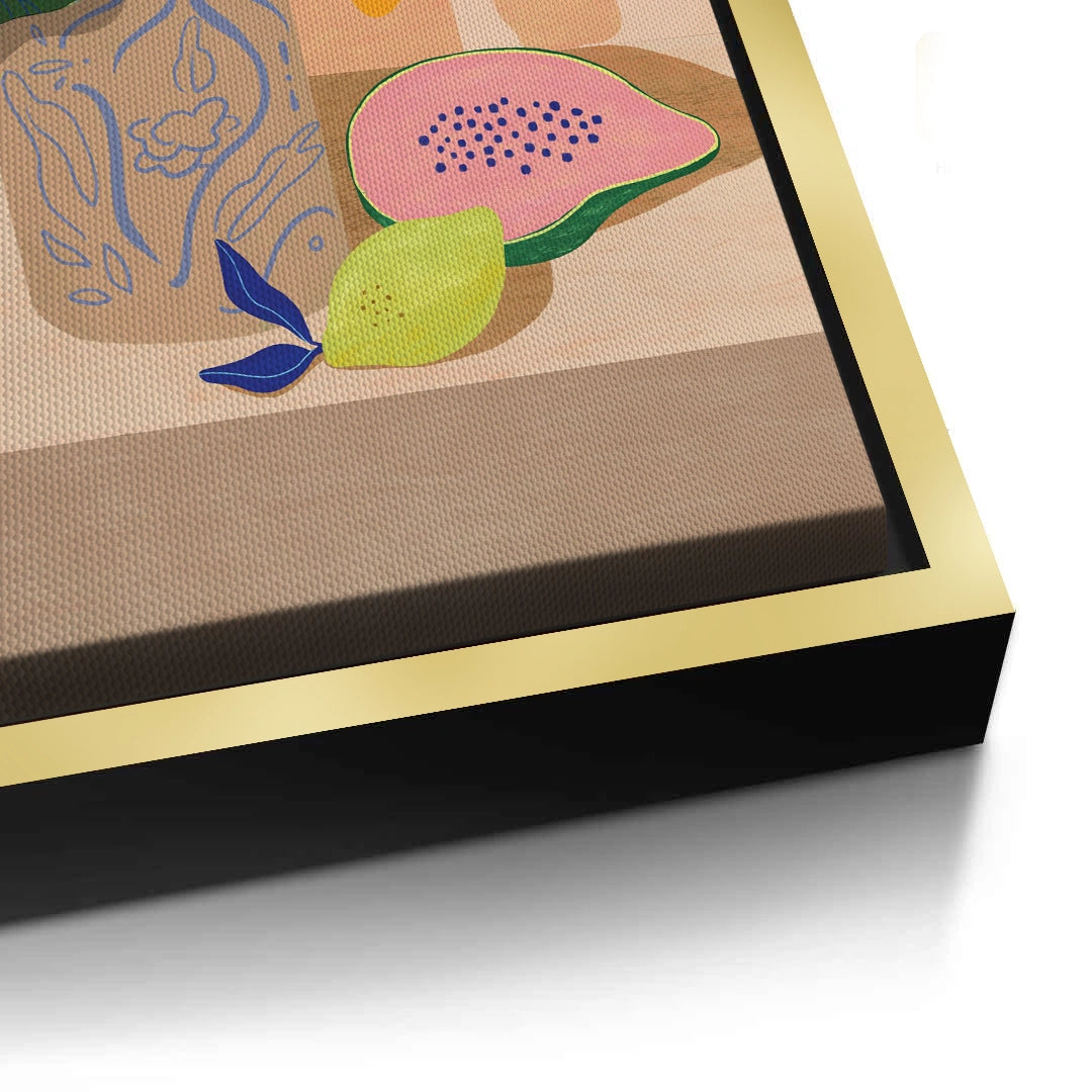 2blue patterned vase - Canvas