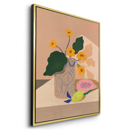 blue patterned vase - Canvas