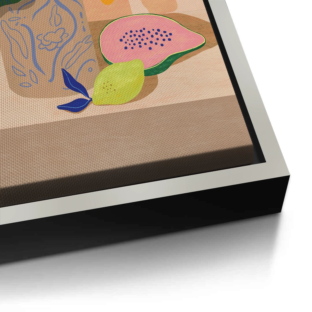 2blue patterned vase - Canvas