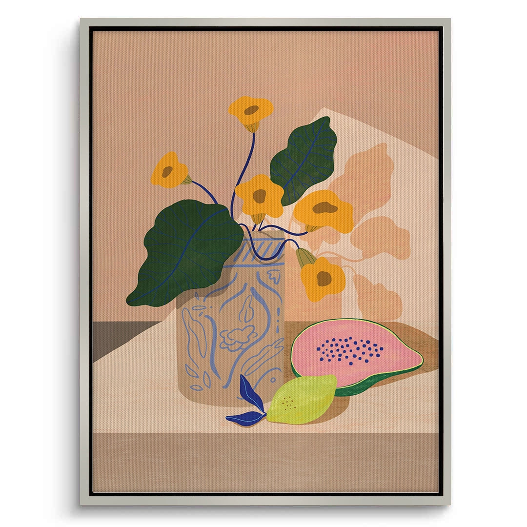 2blue patterned vase - Canvas