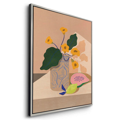 blue patterned vase - Canvas